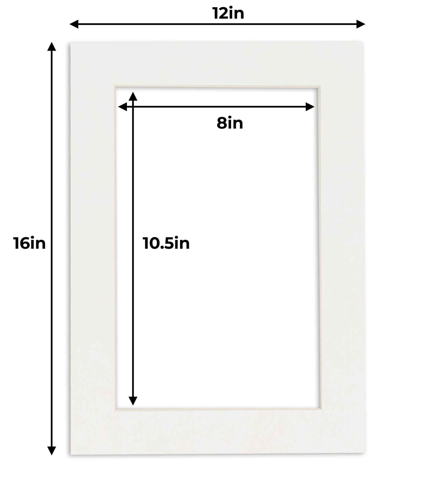 Pack of 10 Textured White Precut Acid-Free Matboards
