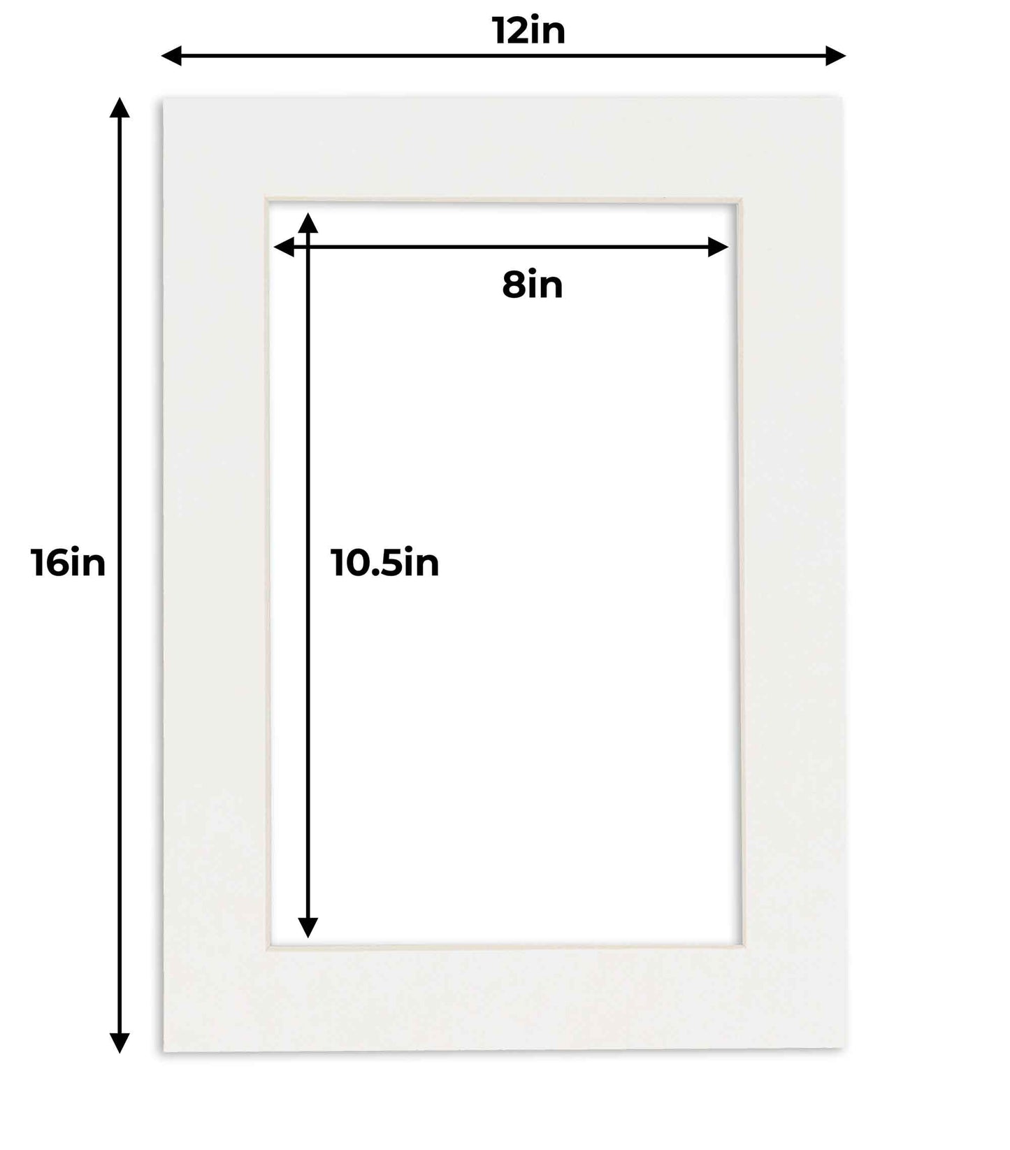 Textured White Precut Acid-Free Matboard Set with Clear Bag & Backing