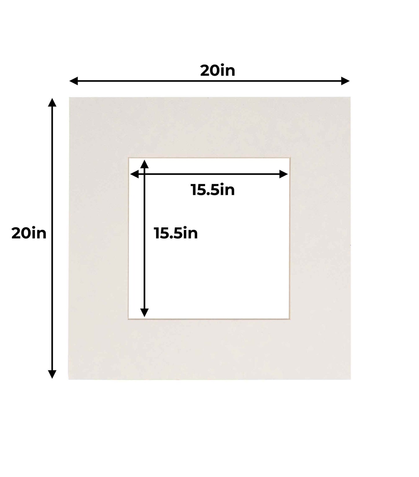 Pack of 25 Textured White Precut Acid-Free Matboard Set with Clear Bags & Backings