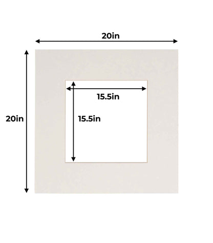Pack of 25 Textured White Precut Acid-Free Matboard Set with Clear Bags & Backings