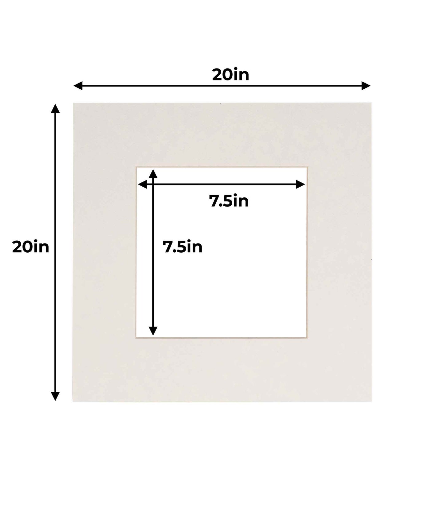 Pack of 25 Textured White Precut Acid-Free Matboard Set with Clear Bags & Backings