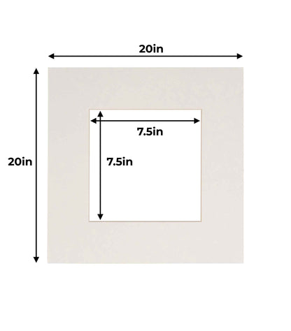 Pack of 25 Textured White Precut Acid-Free Matboard Set with Clear Bags & Backings