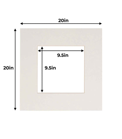 Pack of 25 Textured White Precut Acid-Free Matboard Set with Clear Bags & Backings