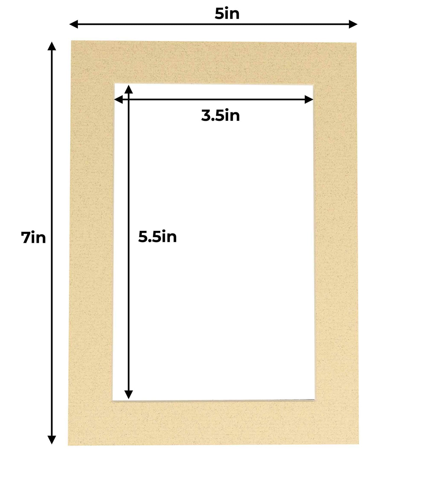 Pack of 10 Tan Precut Acid-Free Matboards