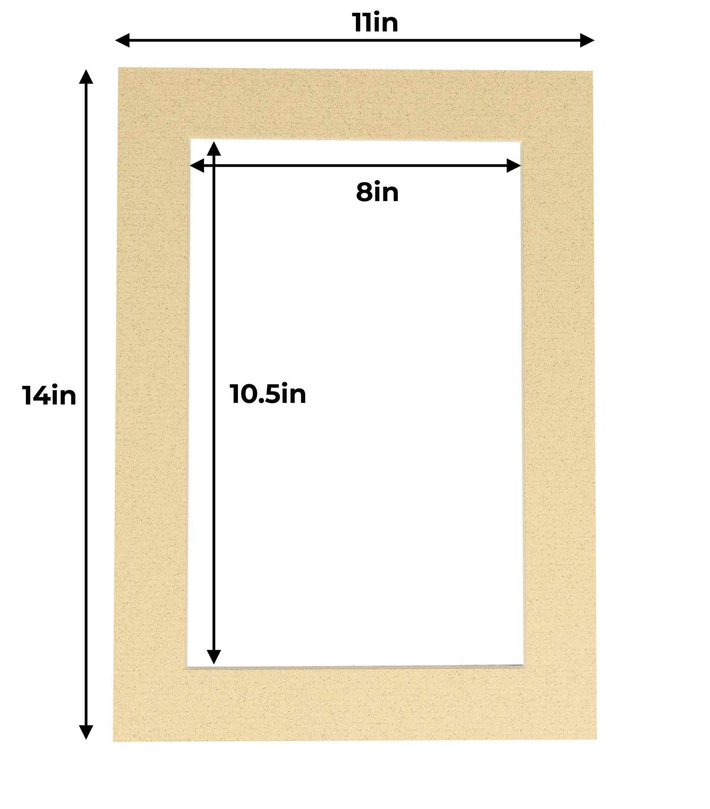 Pack of 10 Tan Precut Acid-Free Matboards