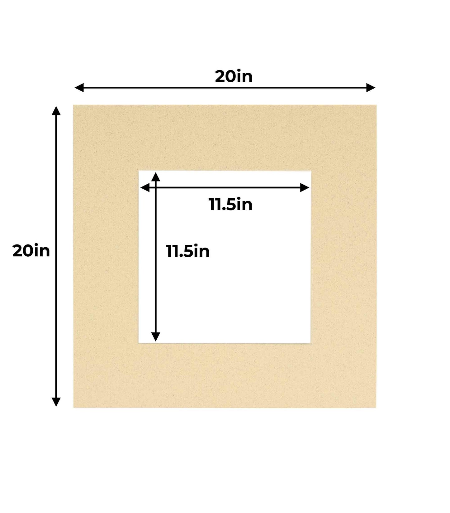 Pack of 10 Tan Precut Acid-Free Matboards