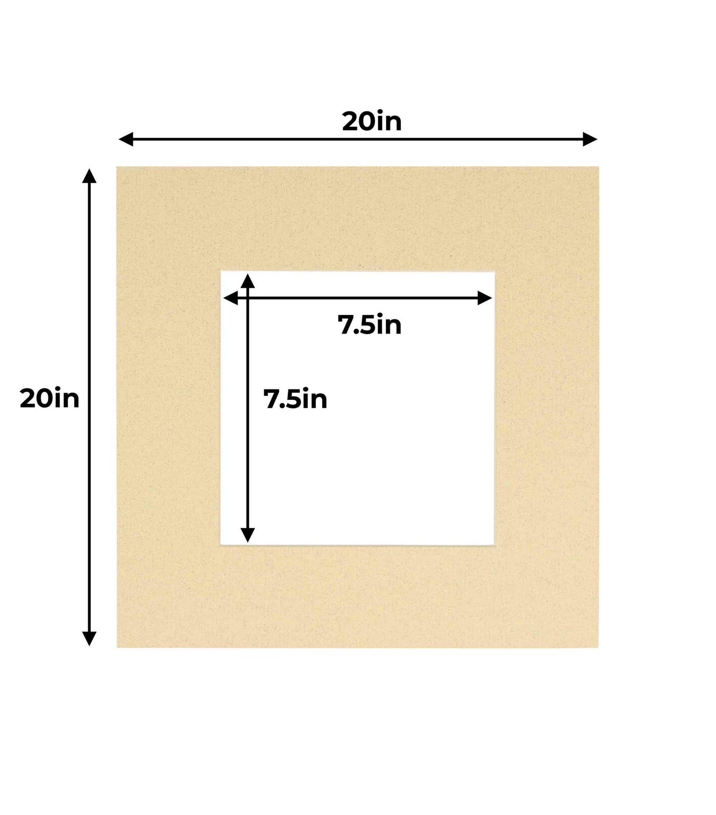 Pack of 10 Tan Precut Acid-Free Matboards