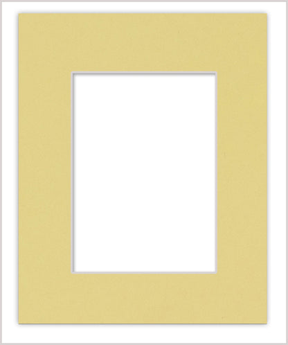 Soft Yellow Precut Acid-Free Matboard Set with Clear Bag & Backing
