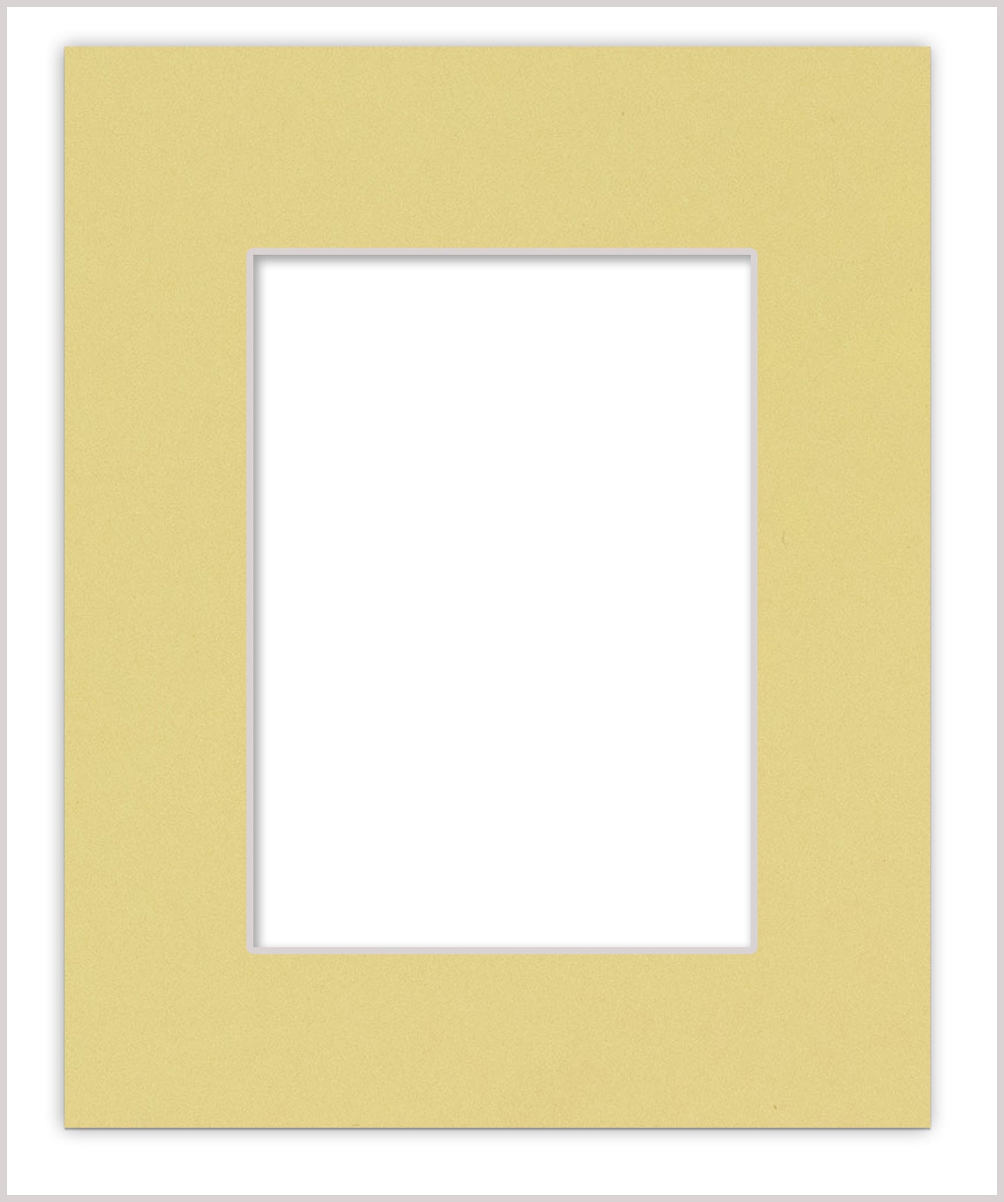 Soft Yellow Precut Acid-Free Matboard Set with Clear Bag & Backing