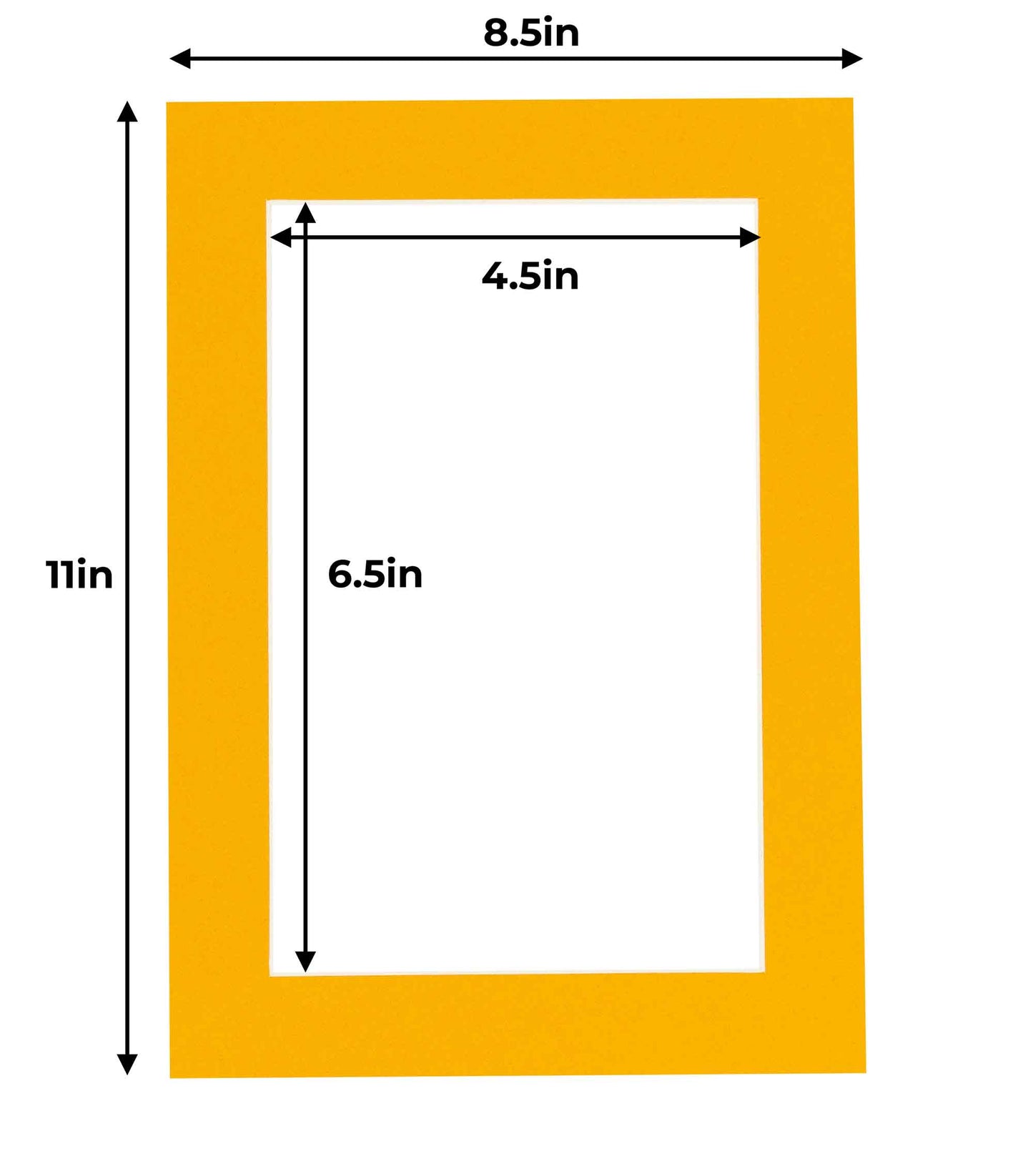 Golden Orange Precut Acid-Free Matboard Set with Clear Bag & Backing