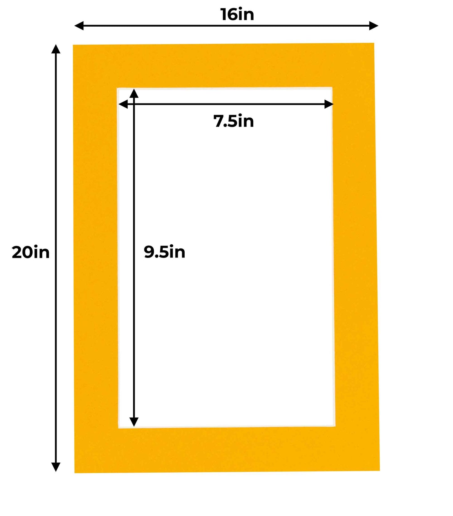 Golden Orange Precut Acid-Free Matboard Set with Clear Bag & Backing