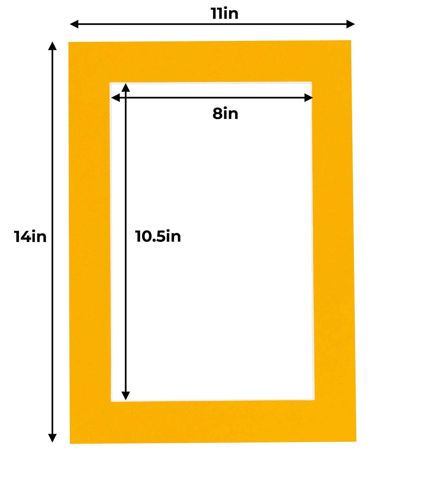 Golden Orange Precut Acid-Free Matboard Set with Clear Bag & Backing