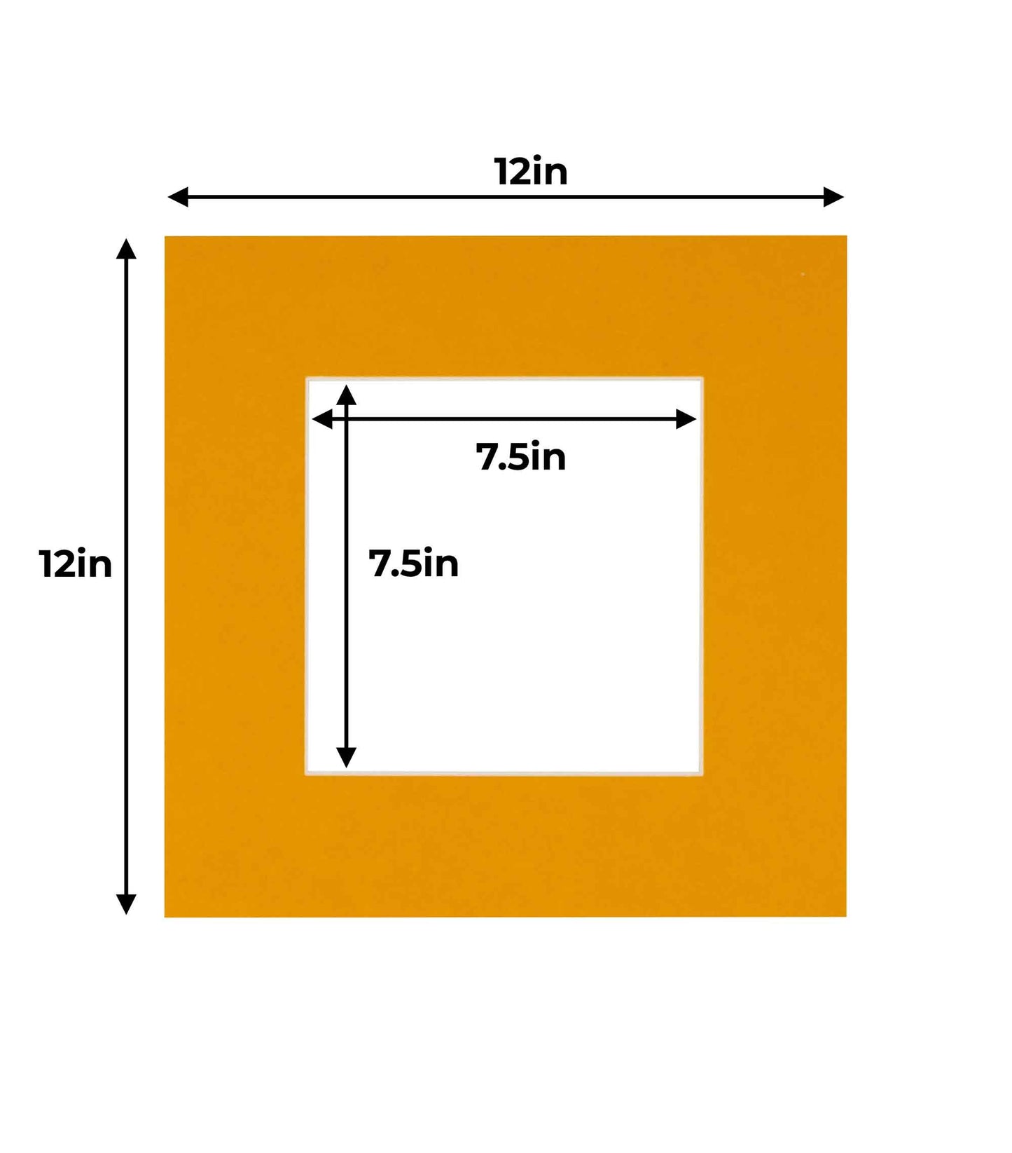 Golden Orange Precut Acid-Free Matboard Set with Clear Bag & Backing