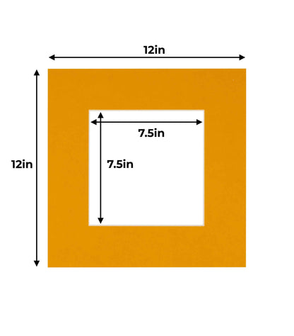 Golden Orange Precut Acid-Free Matboard Set with Clear Bag & Backing