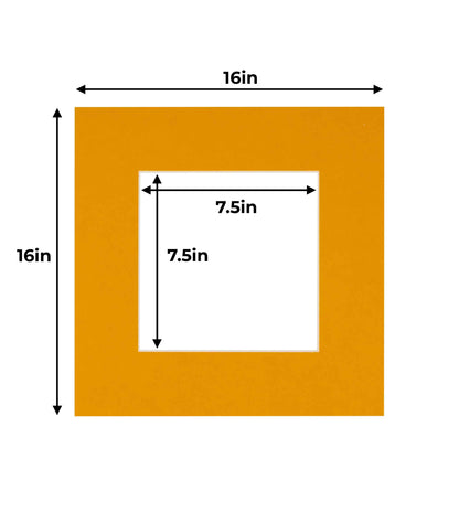 Golden Orange Precut Acid-Free Matboard Set with Clear Bag & Backing