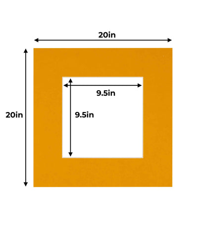 Golden Orange Precut Acid-Free Matboard Set with Clear Bag & Backing