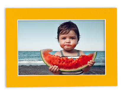 Pack of 25 Golden Orange Precut Acid-Free Matboards