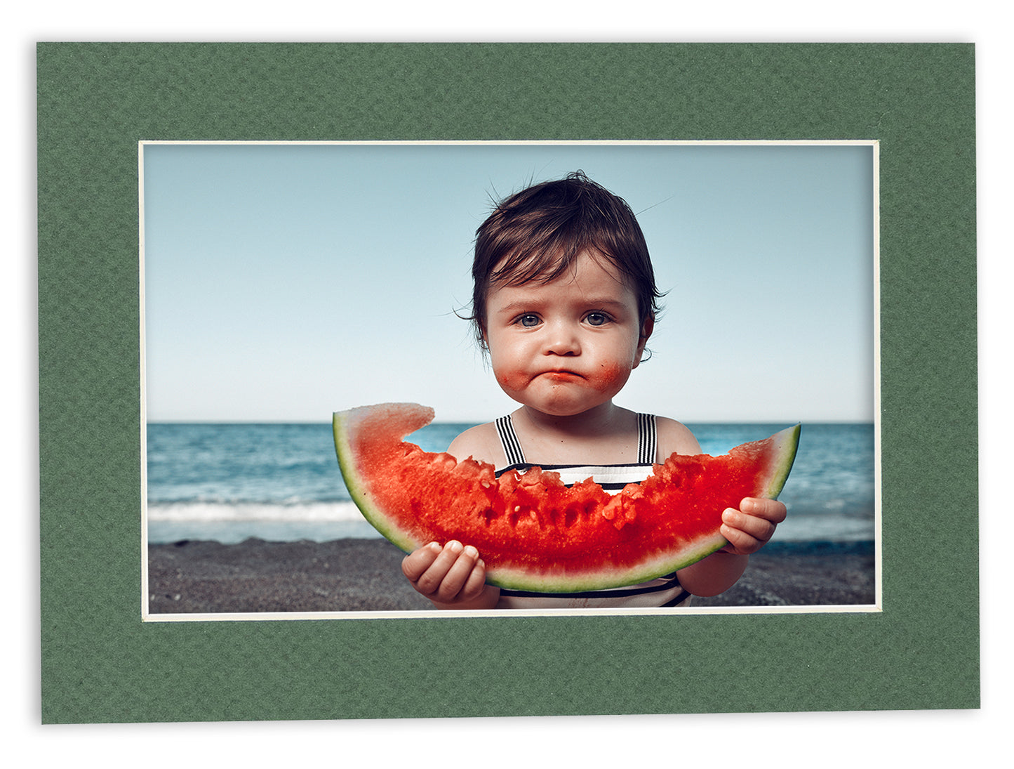 Hunter Green Precut Acid-Free Matboard Set with Clear Bag & Backing