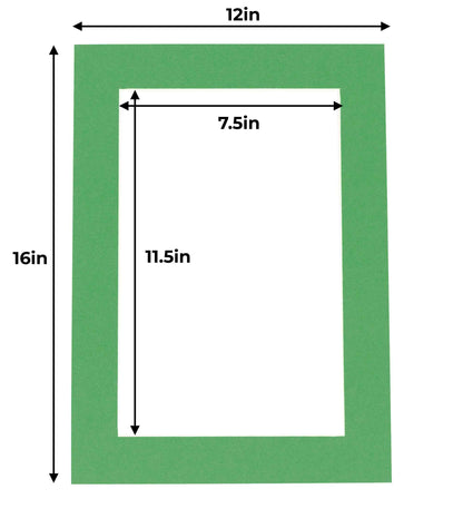 Bright Green Precut Acid-Free Matboard
