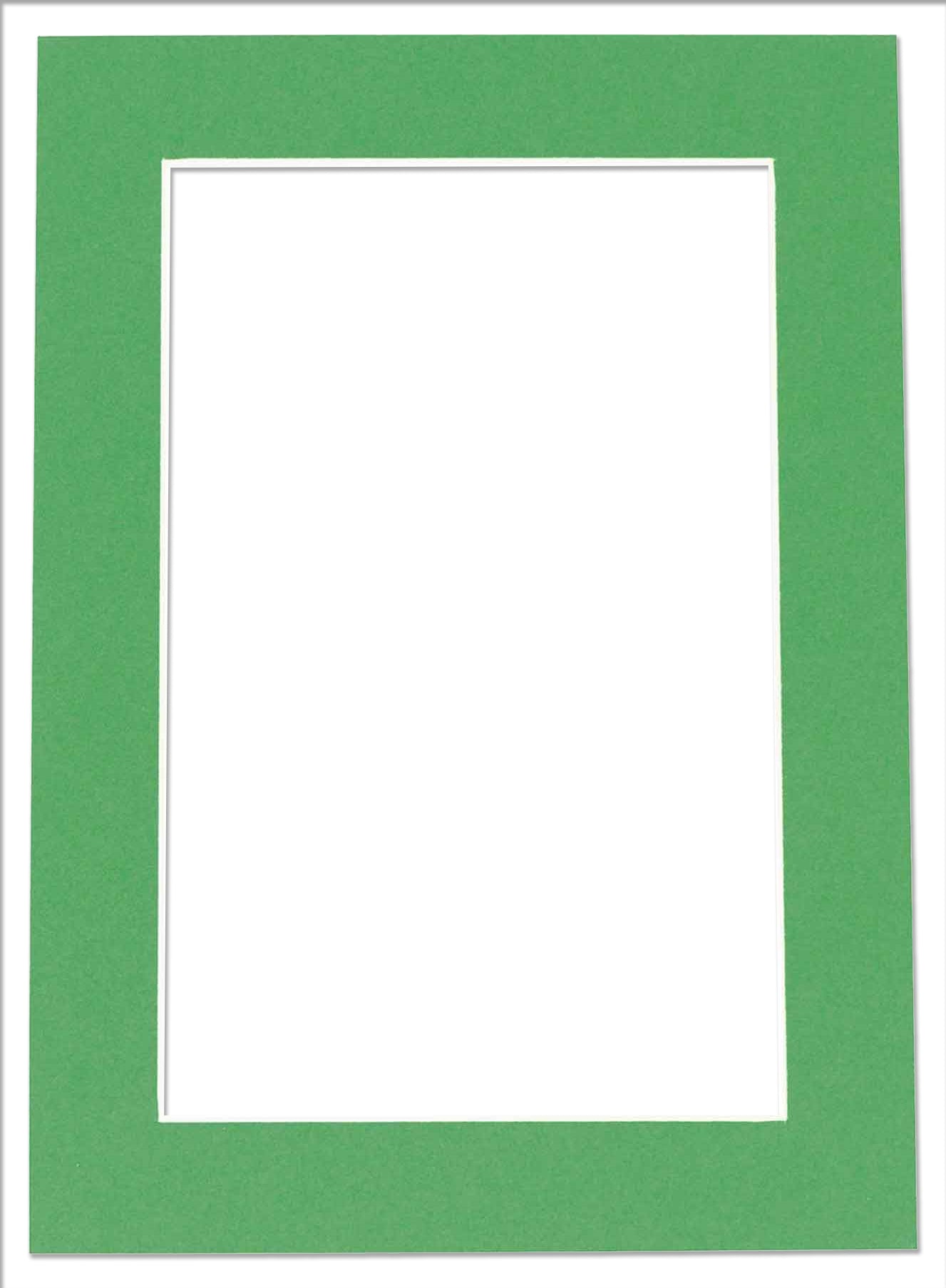 Bright Green Precut Acid-Free Matboard Set with Clear Bag & Backing