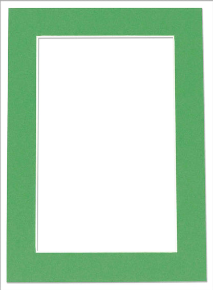 Bright Green Precut Acid-Free Matboard Set with Clear Bag & Backing