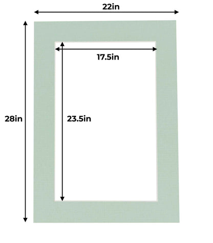 Pack of 10 Honeydew Green Precut Acid-Free Matboards