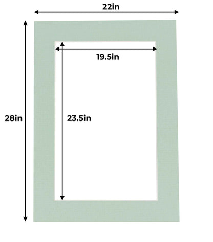 Pack of 10 Honeydew Green Precut Acid-Free Matboards
