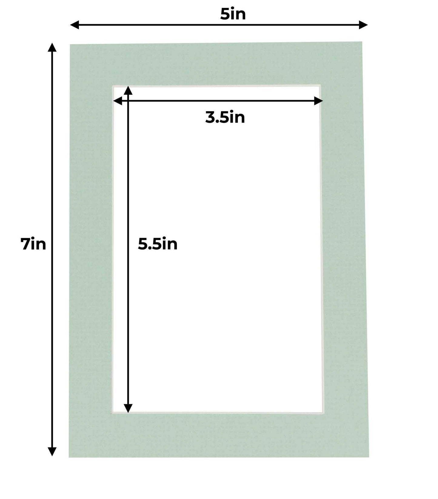 Pack of 10 Honeydew Green Precut Acid-Free Matboards