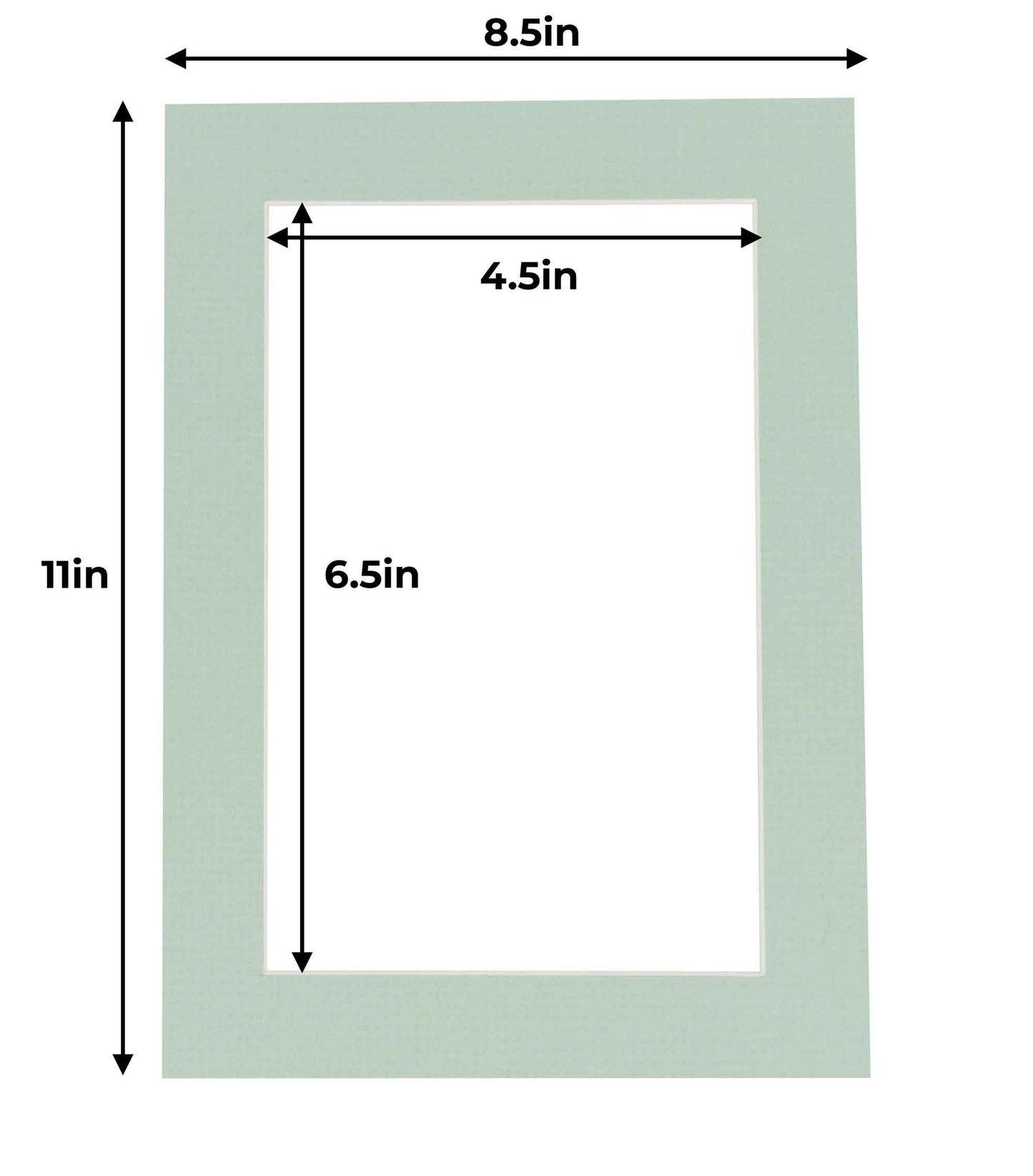 Pack of 10 Honeydew Green Precut Acid-Free Matboards