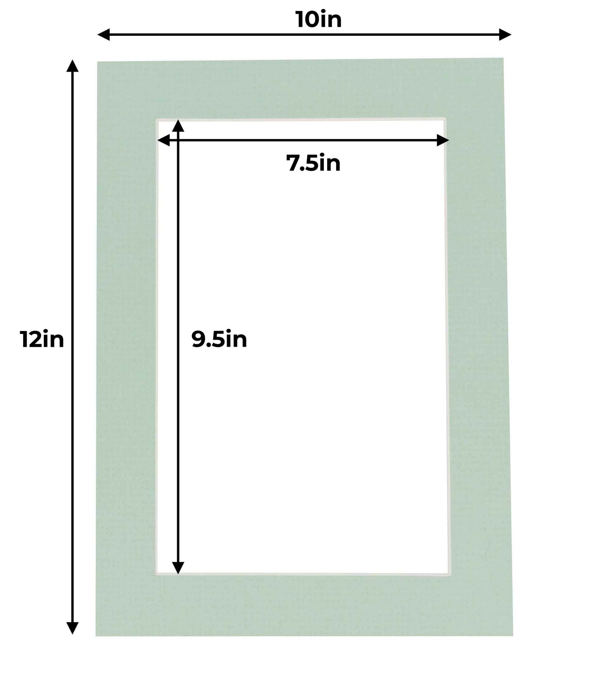 10x10 Mat for 20x20 Frame - Precut Mat Board Acid-Free Honeydew