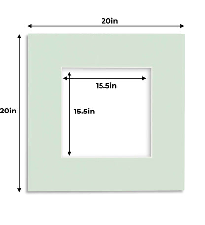 Honeydew Green Precut Acid-Free Matboard Set with Clear Bag & Backing