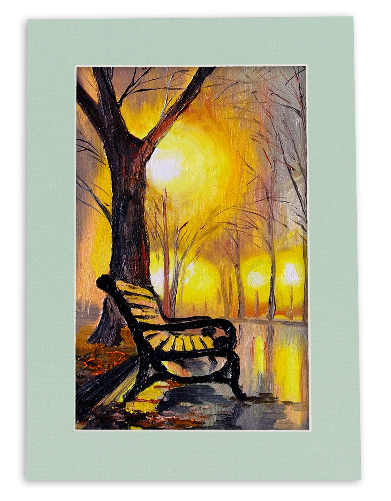 Pack of 10 Honeydew Green Precut Acid-Free Matboards