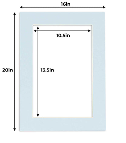 Baby Blue Precut Acid-Free Matboard