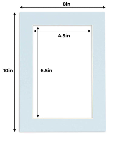 Baby Blue Precut Acid-Free Matboard