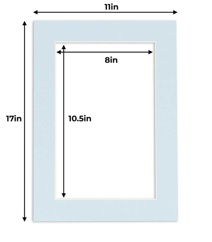 Baby Blue Precut Acid-Free Matboard