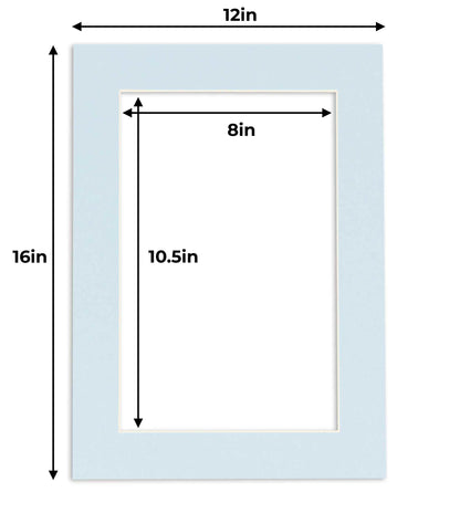Baby Blue Precut Acid-Free Matboard