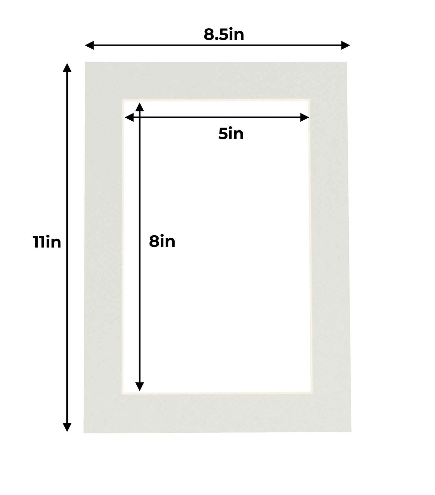 Pack of 10 Taupe Beige Precut Acid-Free Matboard Set with Clear Bags & Backings