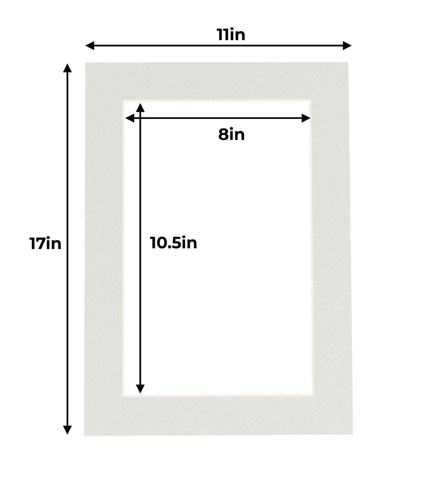 Pack of 10 Taupe Beige Precut Acid-Free Matboard Set with Clear Bags & Backings
