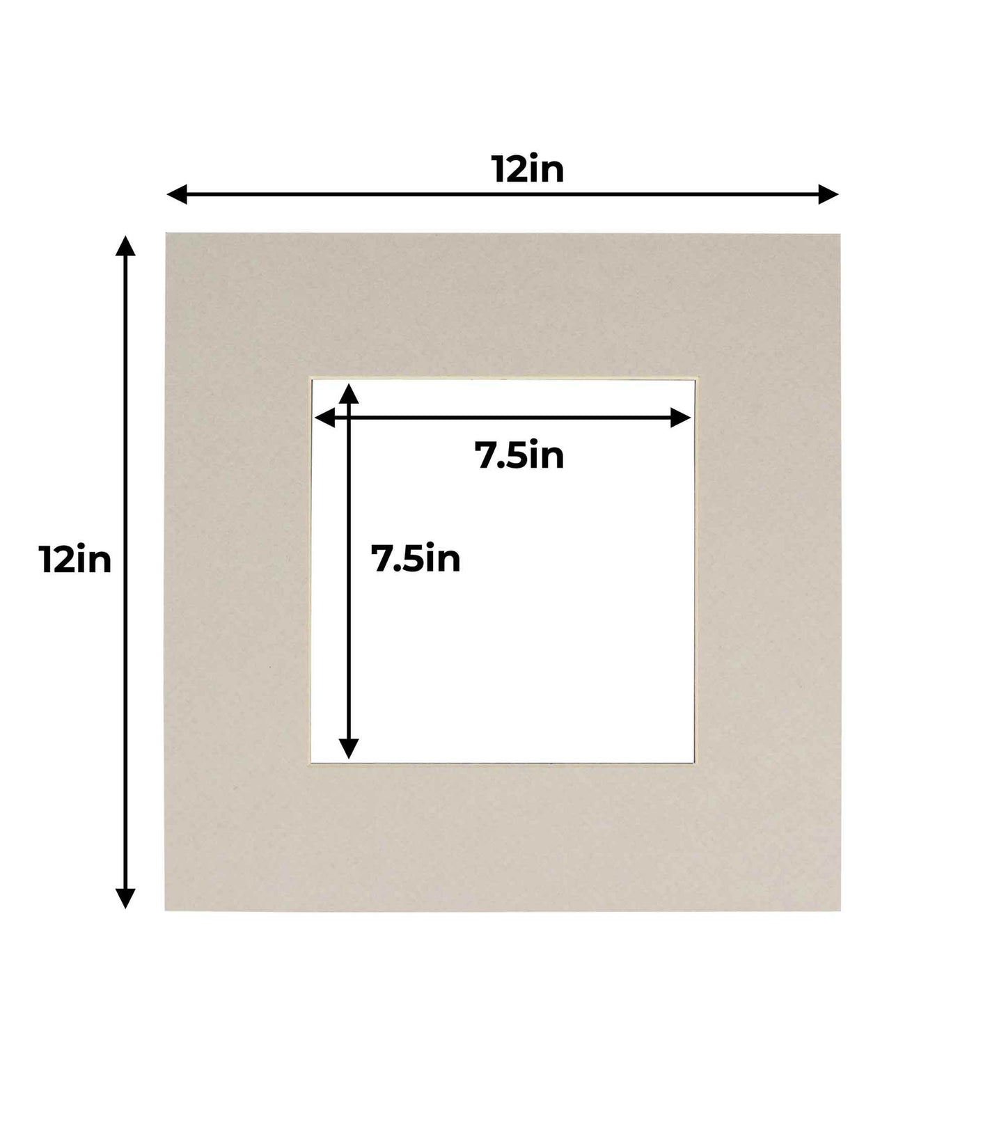Pack of 10 Taupe Beige Precut Acid-Free Matboards