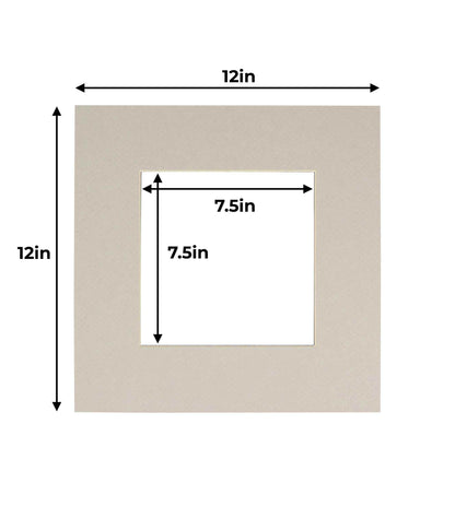 Pack of 10 Taupe Beige Precut Acid-Free Matboards