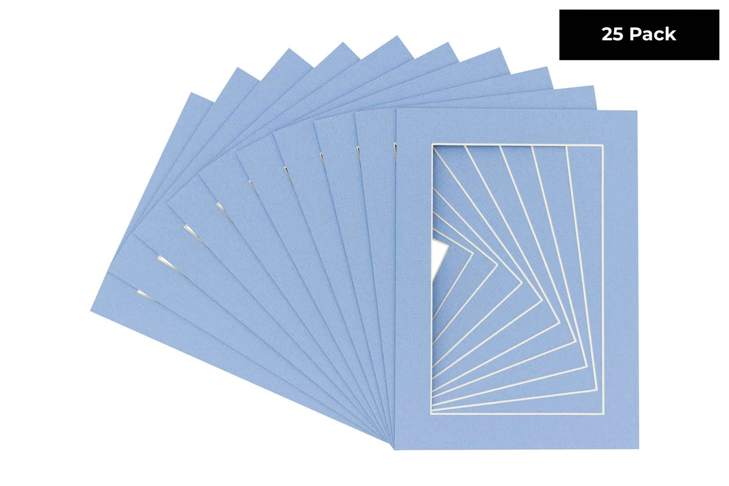 Pack of 25 Brittany Blue Precut Acid-Free Matboards