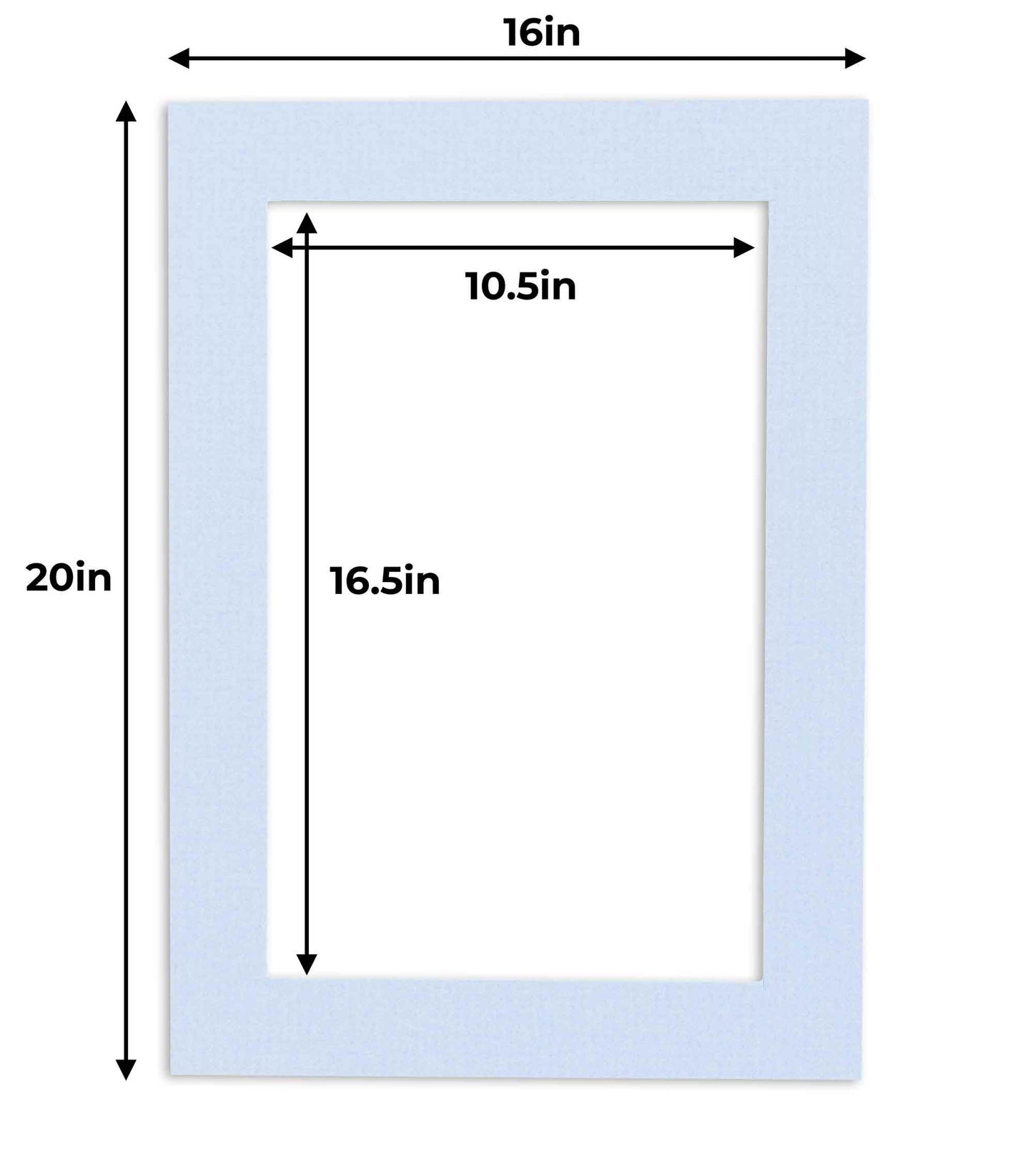 Pack of 25 Brittany Blue Precut Acid-Free Matboards