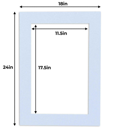 Pack of 25 Brittany Blue Precut Acid-Free Matboards