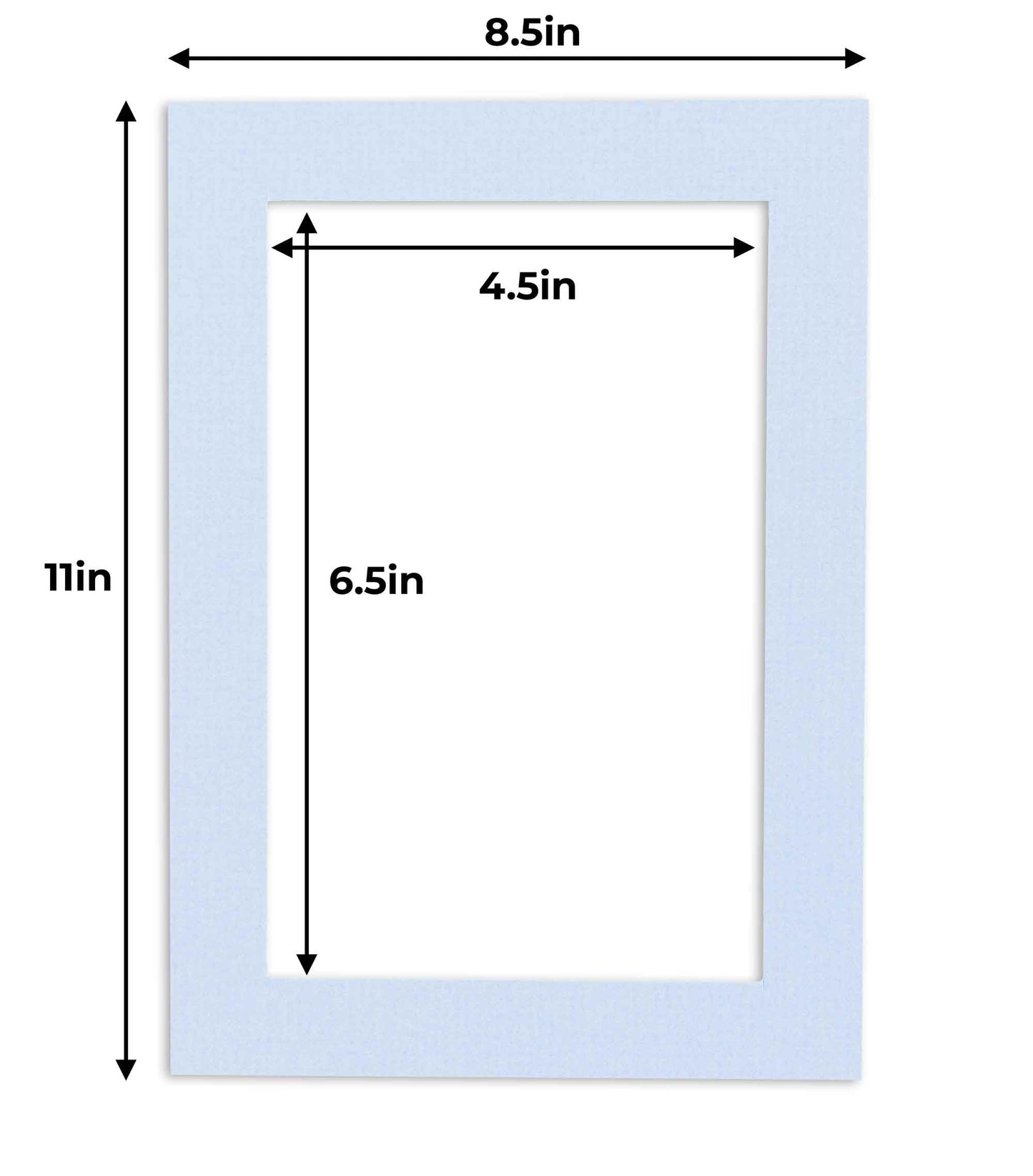 Pack of 25 Brittany Blue Precut Acid-Free Matboards