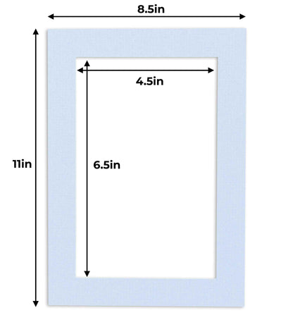 Pack of 25 Brittany Blue Precut Acid-Free Matboards