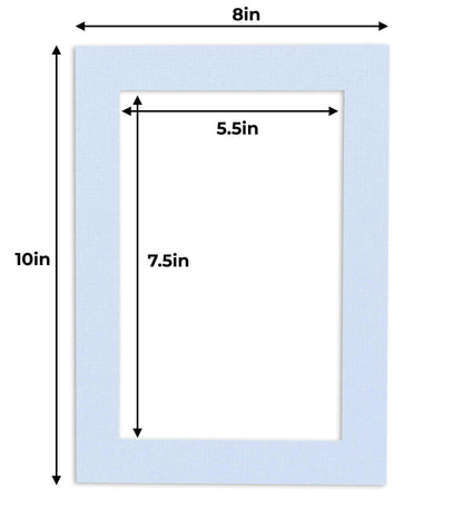 Pack of 25 Brittany Blue Precut Acid-Free Matboards
