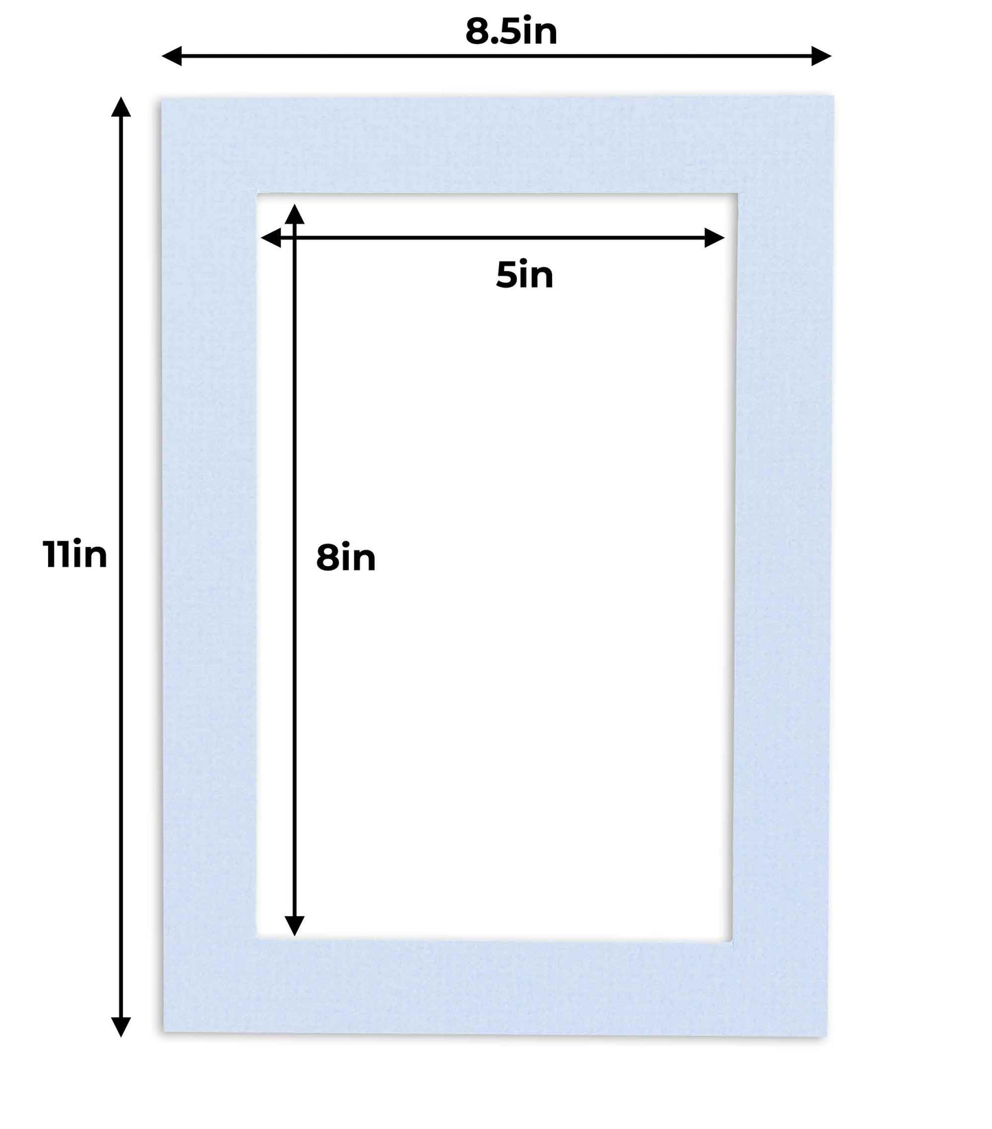 Pack of 25 Brittany Blue Precut Acid-Free Matboards