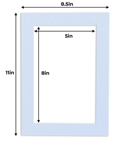 Pack of 25 Brittany Blue Precut Acid-Free Matboards