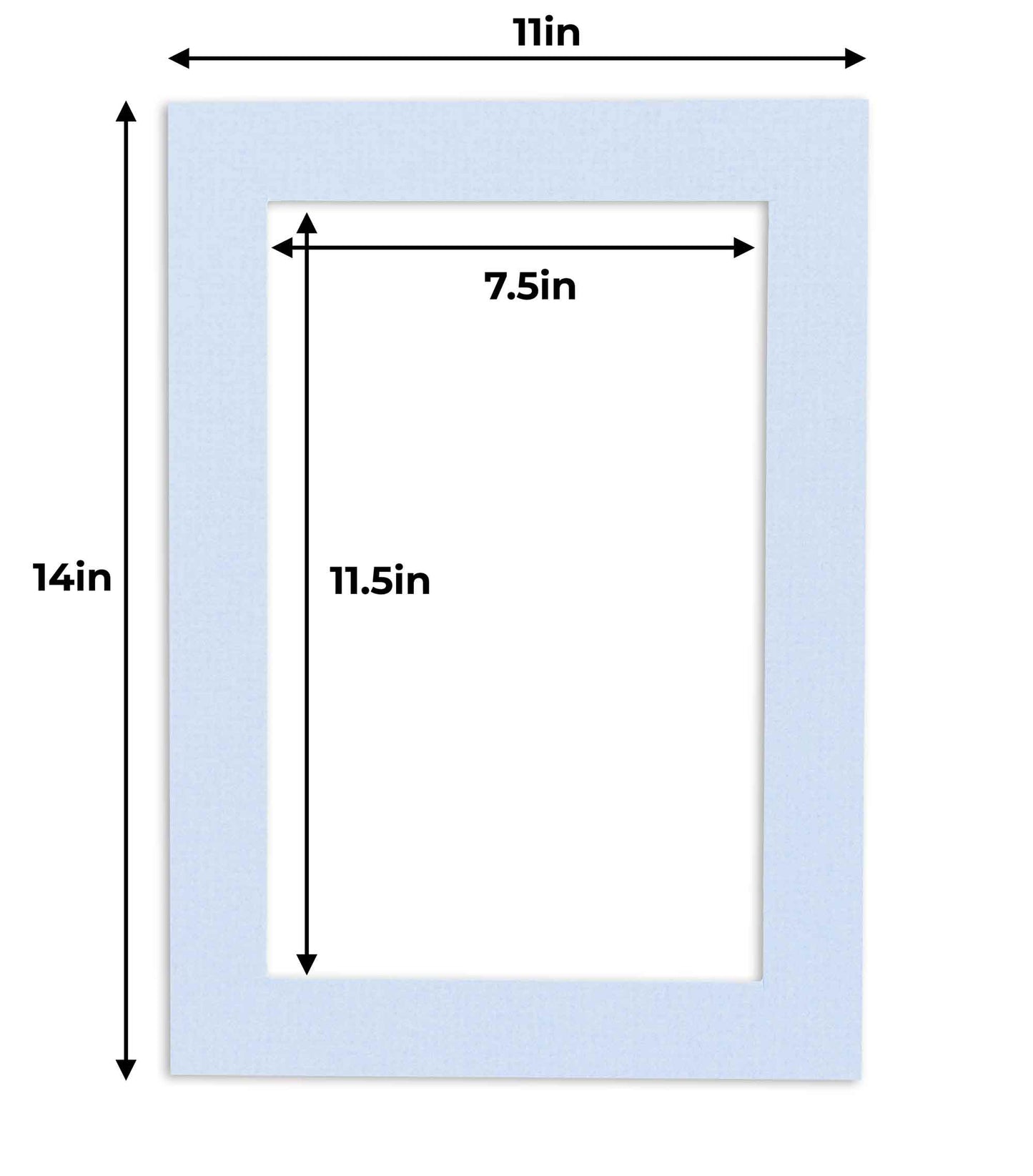 Pack of 25 Brittany Blue Precut Acid-Free Matboards