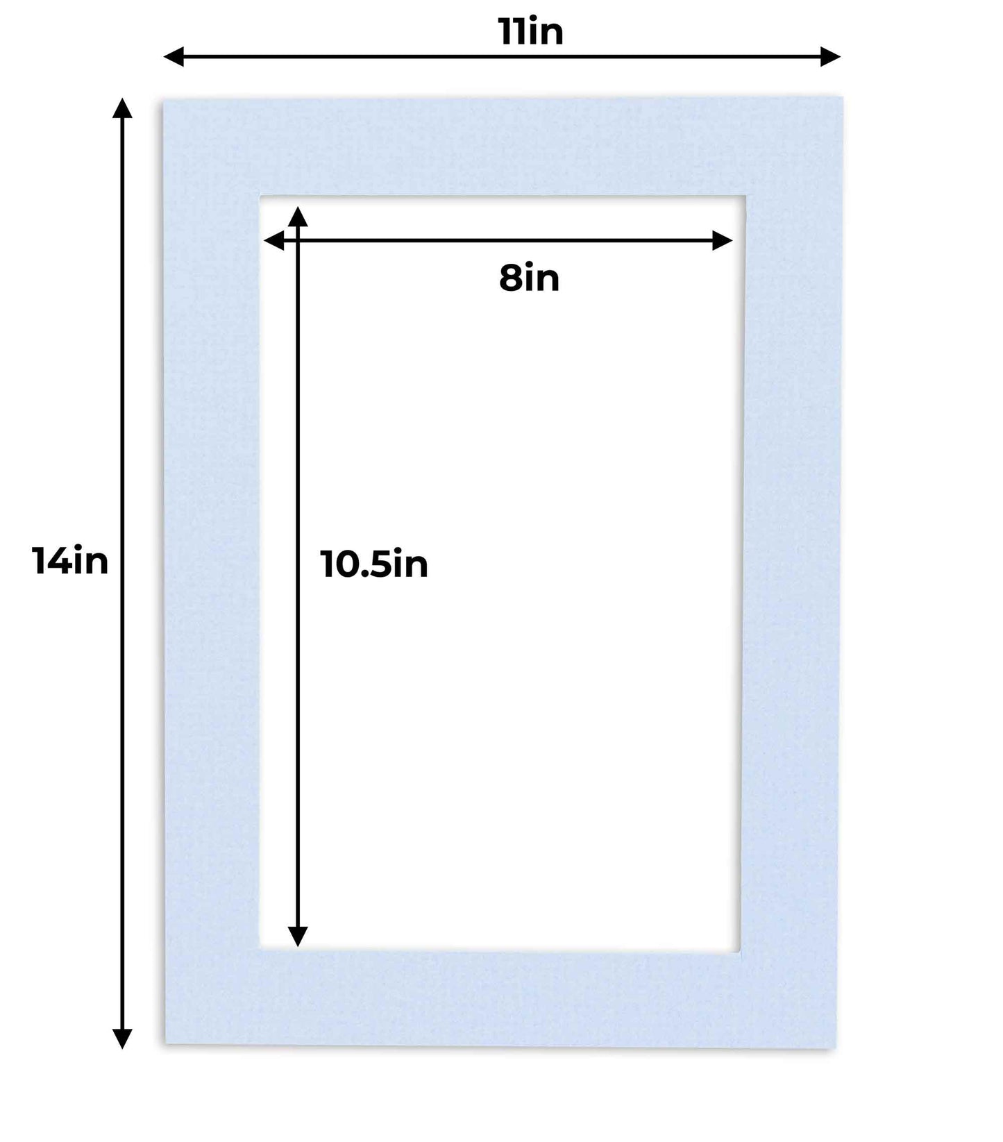Pack of 10 Brittany Blue Precut Acid-Free Matboards